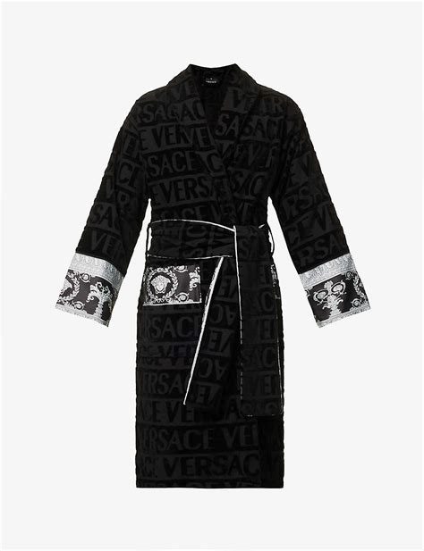 versace bathrobe black|Versace bathrobe selfridges.